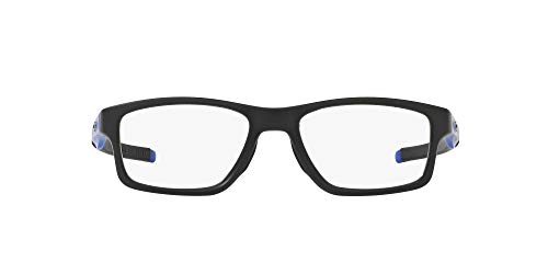 Oakley Men's OX8090 Crosslink MNP Rectangular Prescription Eyewear Frames, Satin Black Cobalt/Demo Lens, 55 mm Oakley Men's OX8090 Crosslink MNP Rectangular Prescription Eyewear Frames, Satin Black Cobalt/Demo Lens, 55 mm