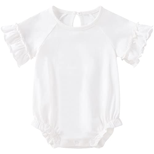 Image of pureborn Baby Girls Boys Bodysuit Super Soft Cotton Romper 0-24 Months