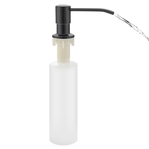 Dispenser di sapone per lavello, ricaricabile, dispenser di sapone per lavello da cucina, tubo di estensione, pompa in schiuma, supporto decorativo per shampoo, lozioni per le mani, bagno e bagno