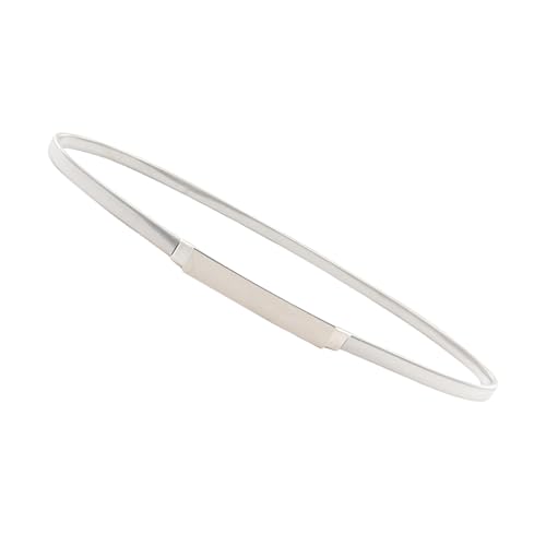 Thin Stretchable Waistband Gold/Silver Metal Chain Belt For Women Waist Cinching Band For Dresses And Evening Wear Stretch Wa