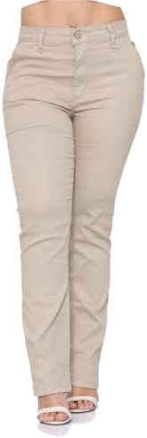 Calça Feminina Reta Sarja Elastano Social Alfaiataria Malloy