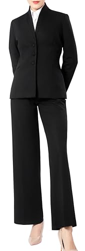 Marycrafts Women's Business Outfit Blazer Wide Leg Pant Suits Set for Work