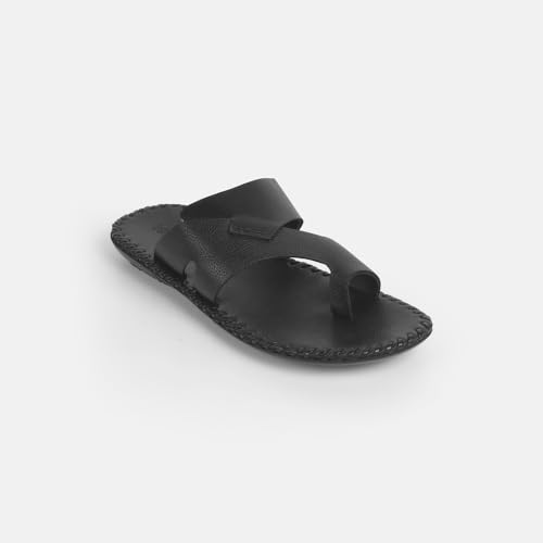 Image of Mochi Men's Faux Leather Stylish Toe Ring Slipper