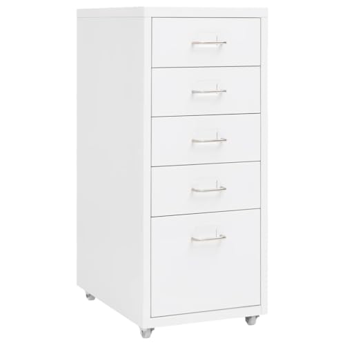 Myheimly Aktenschrank 5 Schubladen mit Rollen Weiß 28x41x69cm Aktenschrank mit Rollen Rollcontainer Bürocontainer Schubladenschrank Büroschrank Metallschrank Schrank Mobiler Myheimly Aktenschrank 5 Schubladen mit Rollen Weiß 28x41x69cm Aktenschrank mit Rollen Rollcontainer Bürocontainer Schubladenschrank Büroschrank Metallschrank Schrank Mobiler