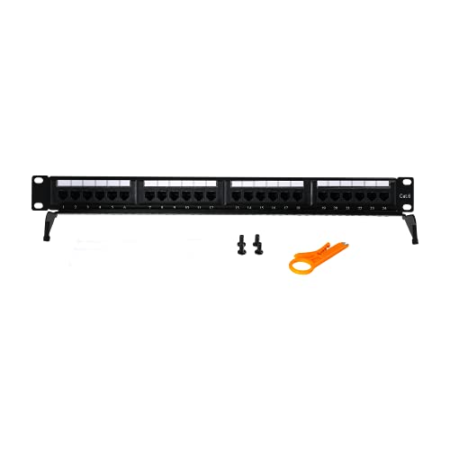 Verbex 24 Port Patch Panel UL Listed, Rackmount or Wallmount, Compatible with Cat5, 5e, 6 for RJ45 Patch Panel by Verbex - Used condition - US$25.49