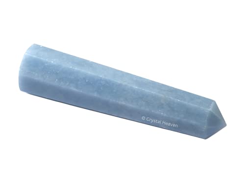 Image of Crystal Heaven Certified Angelite Crystal Tower Obelisk Point for Chakra, Healing and Balancing - AAA Grade Original Certified Gemstone Agate for Reiki Meditation Yoga Spiritual (2-3 Inches)