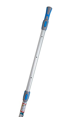 Mango | Palo | Pertiga | Tubo con alargador telescópico para limpiar piscinas hecho de aluminio con cierre de click 3x1,5m Cover