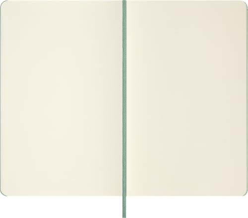 Carnet à pages blanches Moleskine, couverture rigide vert sauge, format Large 13 x 21 cm - 5