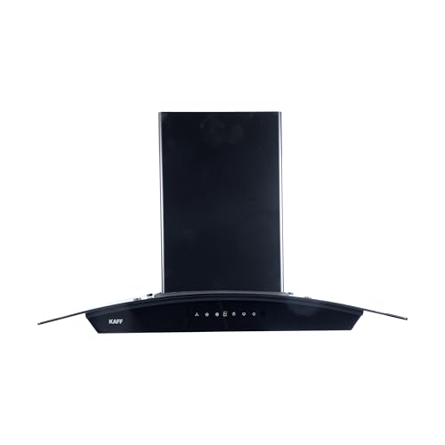 Image of KAFF 90cm,1400 Air flow Auto Clean Curved Glass Kitchen Chimney, NIORDHC90