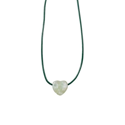 Collier ras du cou Y2K avec pendentif cœur cristal