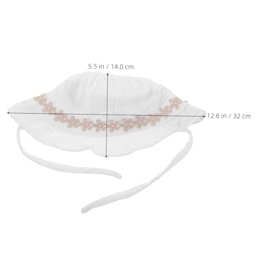 Wide Brim Sun Hat for Adjustable UV Protection Fisherman Hat for Summer Outdoor Activities Vacations and Beach Trips Cute Design for Year Old White2