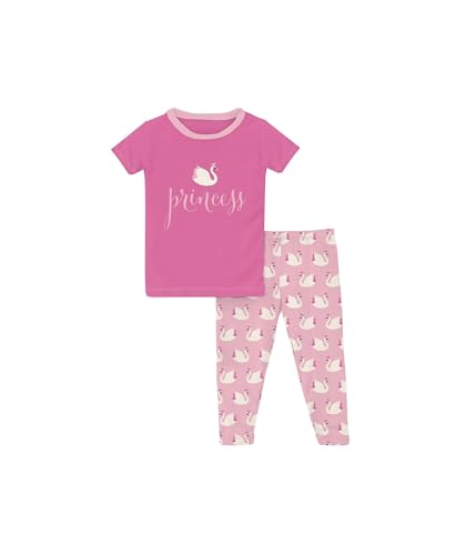 KicKee Pants Girl's Short Sleeve Graphic Tee Pajama Set (Big Kids)