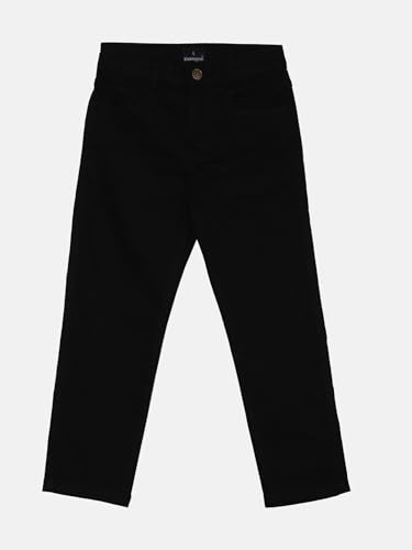 Image of KiddoPanti Boys Full Length Stretchable Straight Fit Washed Denim Jeans