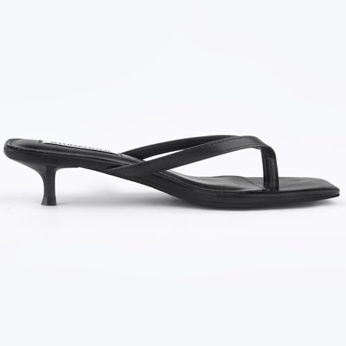 Image of STUNAHOME Kitten Heels Sandals for Women Cute Summer Square Open Toe 1.4 Inches Comfortable Thong Flip Flop Heels