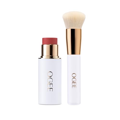 Ogee Blush & Blend Duo - Rose Quartz Blush Face Stick & The Blender Brush