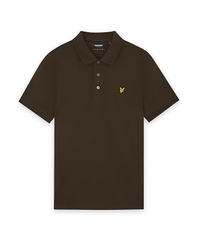 Lyle & Scott SS Polo uni Y176 Ébène XL pour homme