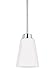 Seagull 6115201-962 One Light Mini-Pendant, Pwt, Nckl, B/S, Slvr