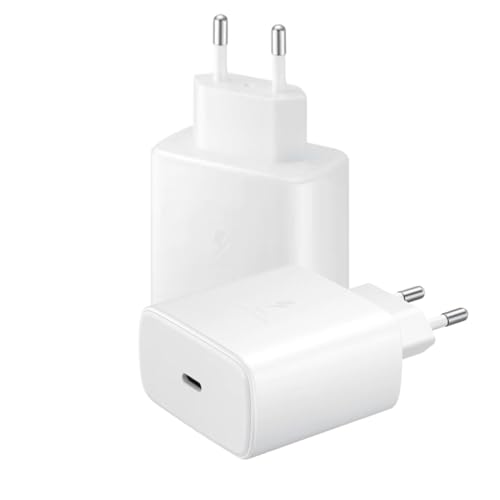 Image of Original 45W Super Fast Charger Compatible with Samsung Galaxy S24 /23 /22 /21 /20 (Ultra /Plus /FE),Note 20 /20+ /10 /10+ /S10 5G / 9 /8 -White LY9209