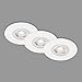 Produktbild BRILONER Leuchten - 3er Set LED Einbauleuchten Decke, Dimmbare Einbaulampen, Ultraflache LED Einbaustrahler Bad, Badeinbaustrahler IP44, Weiß, 90x25 (DxH), 7036-036