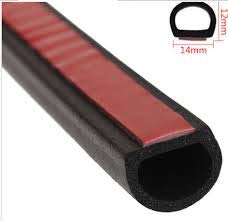 Stick&Seal D-Shape Weatherstrip Door Seal 12mmx14mm Automotive Window Door Soundproofing, Car Motor Auto Door Rubber Weather Stripping Hollow Black (4 Meters) (Big)