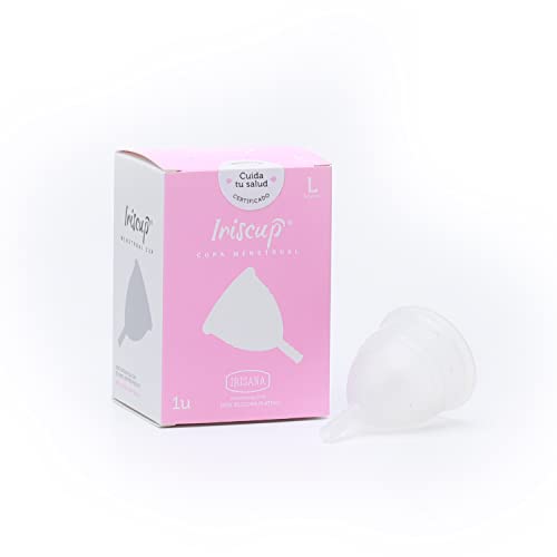 Irisana - Copa Menstrual - Talla L - Transparente - 8,5 x 4,5 x 9,5 cm - De 100% Silicona...