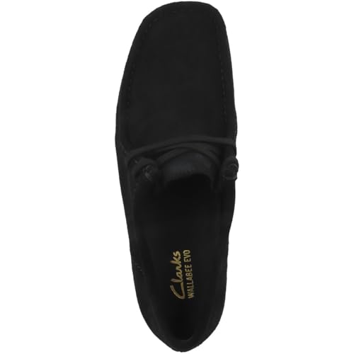 Clarks Para Hombre. 26172820 Mocasines De Piel Wallabeeevo Negro (45), Plano, Cordones, Casual - 2