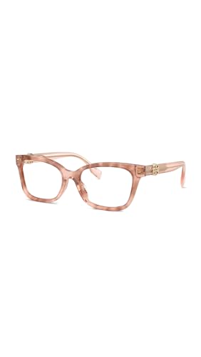 Tory Burch Womens Square Eyeglasses Pink Brown Transparent Tort One Size