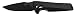 Kershaw Flythrough Pocket Knife (1988); RJ Martin Design; 3-inch 8Cr13MoV Steel, Drop-Point Blade with Black Oxide Coating; Features See-Through Pivot, Frame Lock, KVT Manual Open with Flipper; 3.7oz