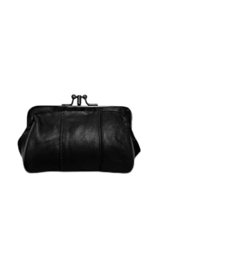 Maynowax -Porte- Monnaie clic clac en véritable Cuir d'agneau Souple avec Fermoir doré 16 cm x 10 cm x 3cm et 2 Compartiment pour Pieces et Billets