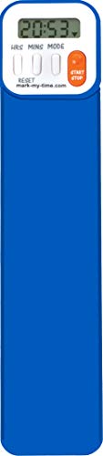 Mark-My-Time - Digital Bookmark - Mark My Time Reading Timer and Bookmark for Kids, Cool Bookmarks and Reading Incentives, Great Christmas Gift & Stocking Stuffer for Book Lovers - Neon Blue