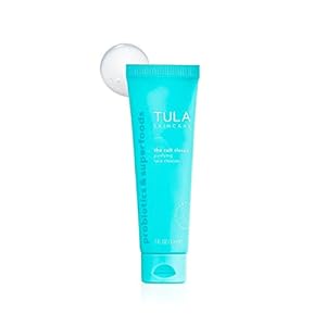 TULA Skin Care The Cult Classic Purifying Face Cleanser – Travel-Size, Gentle and Effective Face Wash, Makeup Remover, Nourishing and Hydrating, 1 oz.