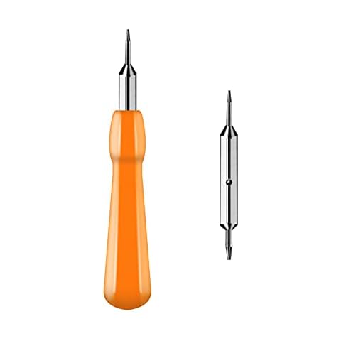 AIEX 1Pc Ring Doorbell Screwdriver Replacement Industrial Grade Alloy Steel Double-Ended Screwdriver Tool for Doorbell Battery Change(Orange) Cover