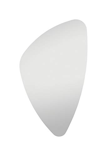 Spiegel organische Form 89cm x 55cm, hochwertig verarbeiteter Kristallspiegel / Wandspiegel, inkl. Befestigungsmaterial Cover