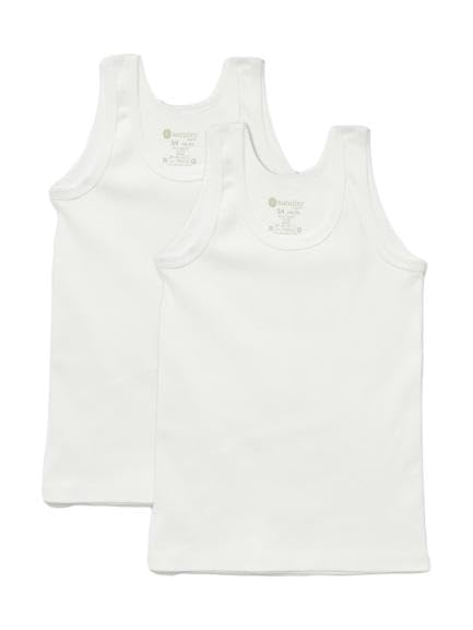 Organic Cotton White Boy Athlete 2 Pack