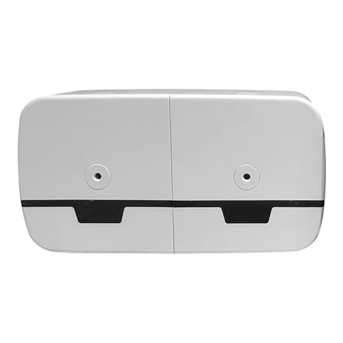 Luocute Distributore di Asciugamani di Carta, Meccanismo di Bloccaggio in Plastica ABS con 2 Metodi di Sblocco, Finestra Visiva per un Facile Controllo del Livello, Montaggio a Parete (WHITE)