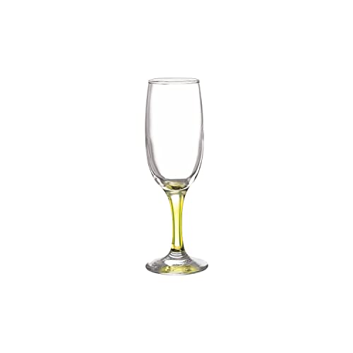 Image of CELLO Elegance Glass Champagne Tumblers, Set of 6, 210ml, Multicolour