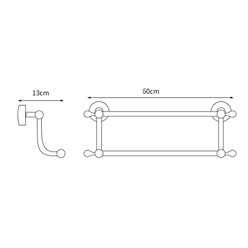 Porte-serviettes double tige antique : la solution robuste contre le linge humide
