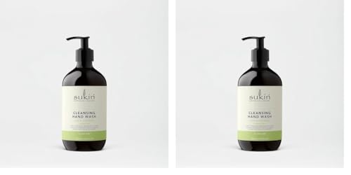 Sukin Cleansing Hand Wash, Eucalyptus & Tea Tree, 500ml (Pack of 2)