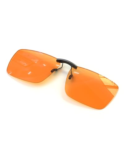 ANYLUV Clip On Blue Light Blocking Glasses Lightweight Rectangle Blue Light Glasses Men for Computer Gaming Anti Eye Strain
