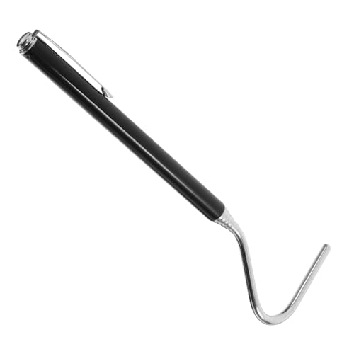 BESPORTBLE Retractable Reptile Hook Stainless Steel Snake Catcher for Safe Handling of Snakes and Reptiles Extends for Maximum Reach and Grip