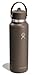 Hydro Flask Water Bottle - Insulated Stainless Steel - Wide Mouth Flex Straw Lid, Non Spill, Leakproof and Refillable in 40 Oz Sandpiper