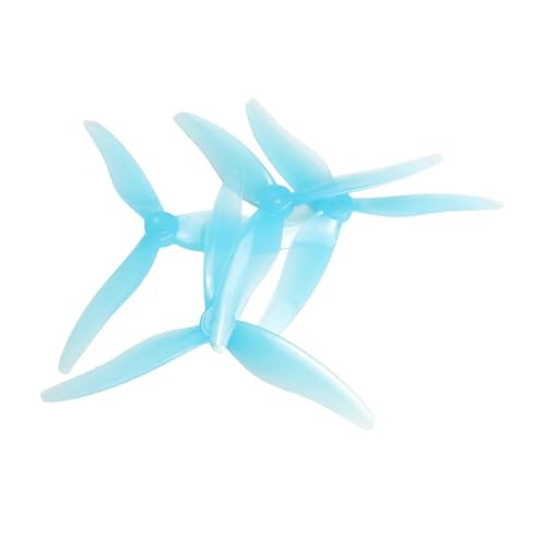 Hélice 3 pales 51477 en PC renforcé bleu pour drone FPV freestyle