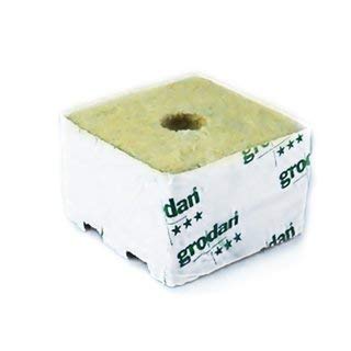 Grodan Steinwolle Kulturblock 10 x 10 x 6,5 cm großes Loch