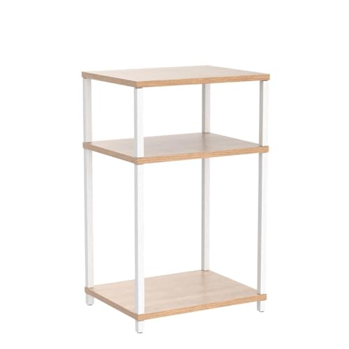 Woodynlux HDET161BH Nightstands Set Of 2, 3-Tier Side Table, End Table With Shelves, Tall Bedside Tables, 5-Tier Shelf Bookcase, Nightstand Accent Table For Living Room, Bedroom, Beech. thumb #4