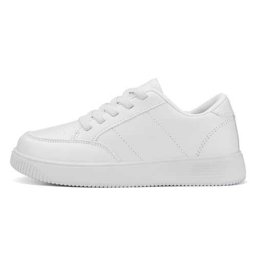 YAVY Unisex-Child Sneakers Boys Girls Running Leather Sneakers Breathable Mesh Athletic Shoes Lightweight Kids Walking Shoes2