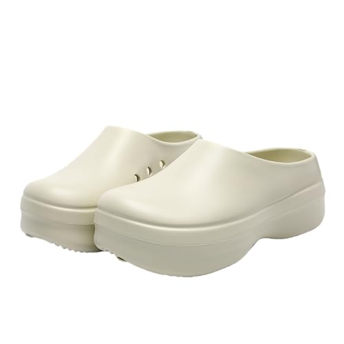 Unisex Platform Clogs Slippers Closed Toe Slip on Work Shoes Waterproof EVA Thick Sole NonSlip Garden Kitchen Nursing Shower House Indoor Outdoor Easy Clean Cushioned Comfort Lightweight Supportive in