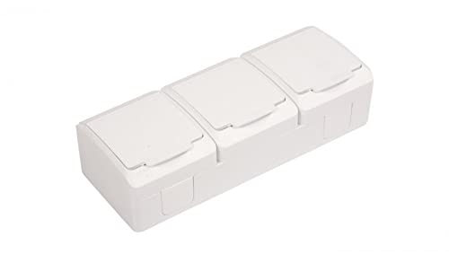 Hermes GNT 0323-02 5901130483921 3-Way Hermetic Socket Z/U 16A IP44 White, Black
