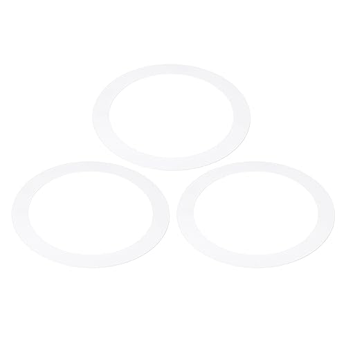 PATIKIL 5.91" ID 8.07" OD Goof Rings for Recessed Light 3 Pack Matte White Goof Metal Trim Ring Lighting Fixture for Ceiling Wall Recessed Can Downlights