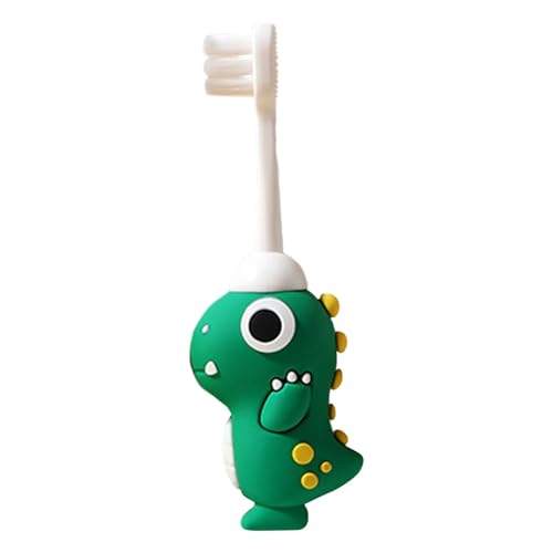 Parfaour Cepillo de dientes para niños con cerdas suaves de dibujos animados de dinosaurio para bebés de 2 a 6 años