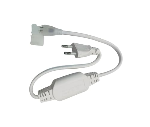 ONSSI Connecteur de prise pour bandes LED néon 220V largeur de 10 mm (diamètre de la LED 8 mm),...